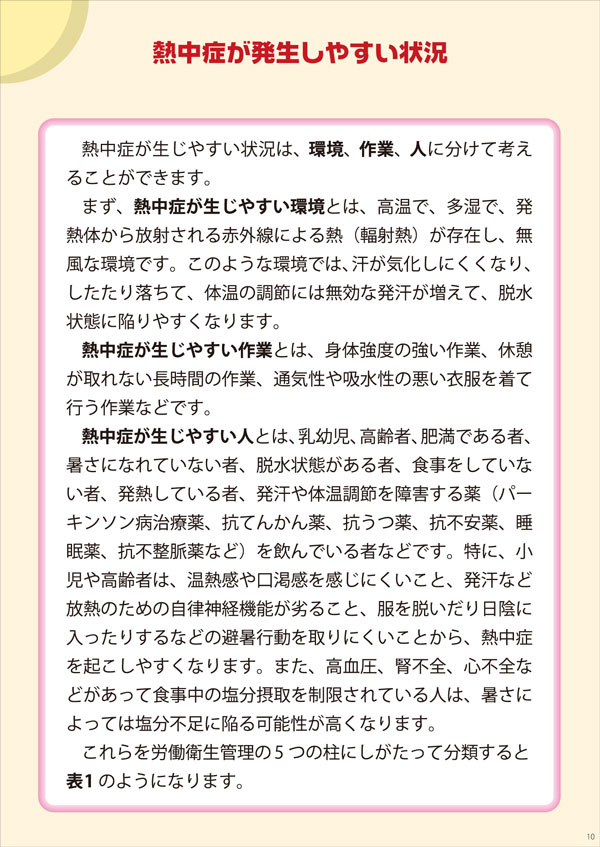 熱中症が発生しやすい状況